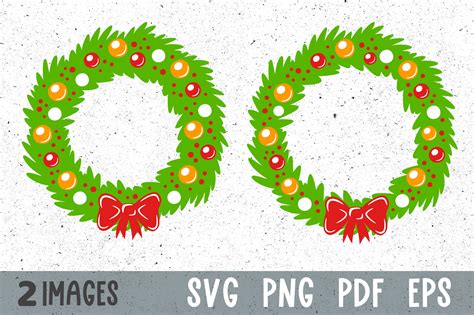 Christmas wreath svg Christmas svg files for cricut Christmas clipart ...