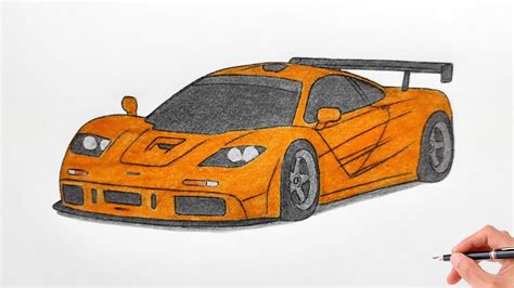 How to draw MCLAREN F1 LM 1996 / drawing car / coloring mclaren f1 gtr ...