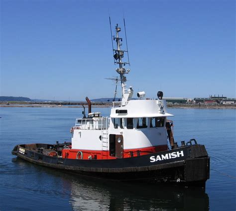 The Mighty Tug Samish Of Dunlap Towing Pictured In Everett Wa Tug Boats Offshore Boats Boat