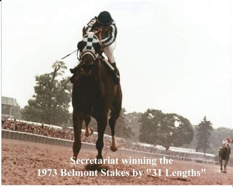 Secretariat Winning The 1973 Belmont Stakes By 31 Lengths Close Up