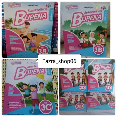 Bupena Buku Penilaian SD MI Kelas 3A 3B 3C 3D Revisi K13 Erlangga