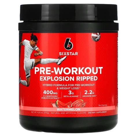 Six Star Pre Workout Explosion Ripped Watermelon Oz G