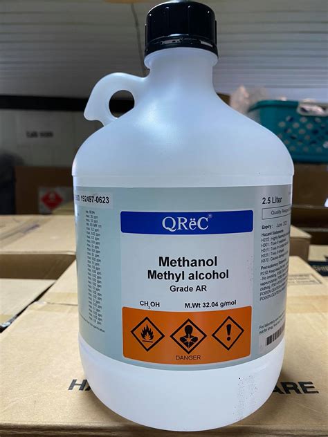 Methanol 99 8 AR grade 2 5 ลตร ขวด ยหอ Qrec Newzealand แลป