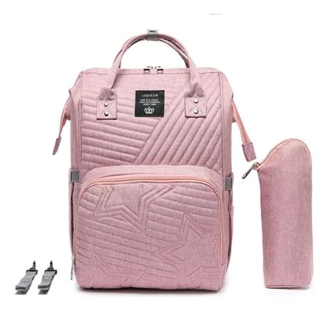 Mochila Multifuncional Lequeen Star Para Beb S Y Maternidad Color Rosa