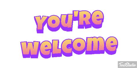 Youre Welcome Sentence Animated  Logo Designs