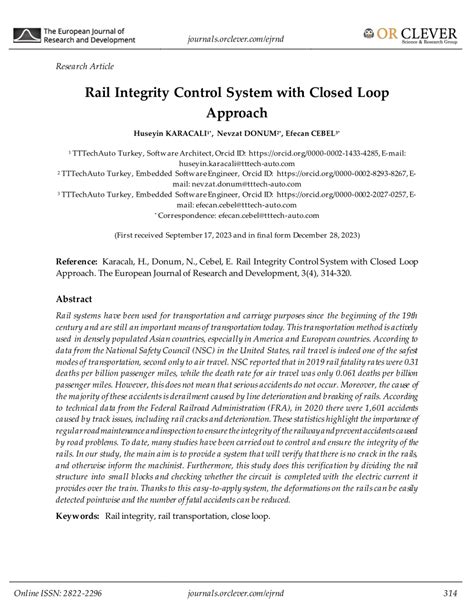 PDF Rail Integrity Control System With Closed Loop Approach