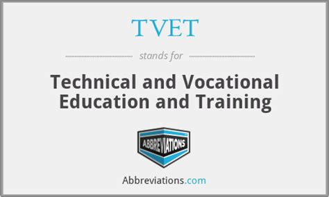 Tvet Technical And Vocational Education And Training