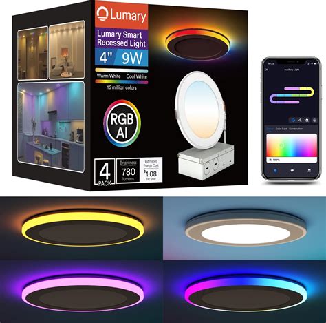 GE CYNC Smart LED Wafer Downlights Color Changing And White Tones