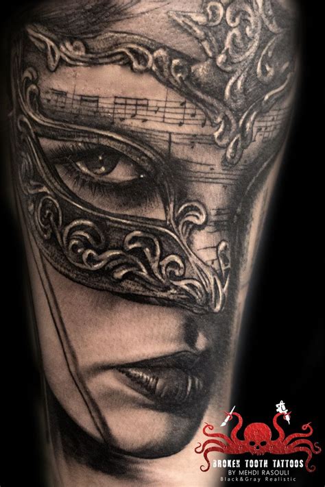 Venetian Mask Tattoo By Mehdi Rasouli Broken Tooth Tattoos Venetian