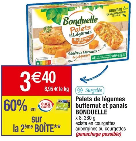 Promo Bonduelle Palets De L Gumes Butternut Et Panais Chez Cora