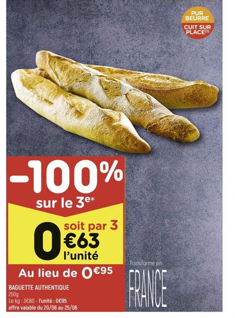 Promo Baguette Authentique Chez Leader Price ICatalogue Fr