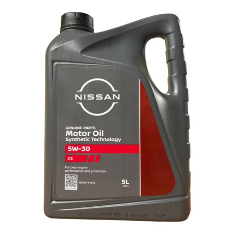 5 Liter Original NISSAN 5W-30 ACEA C3 VOLLSYNTHETISCHES MOTORÖL 5W30 ...
