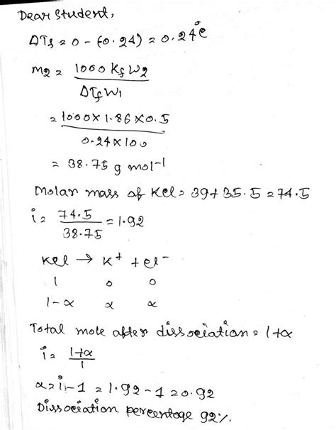 Kcl Dissolved In Water Diagram