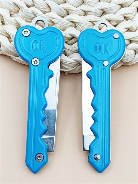 Neues Blaues Edelstahl Outdoor Mini Klappmesser Schl Sselanh Nger