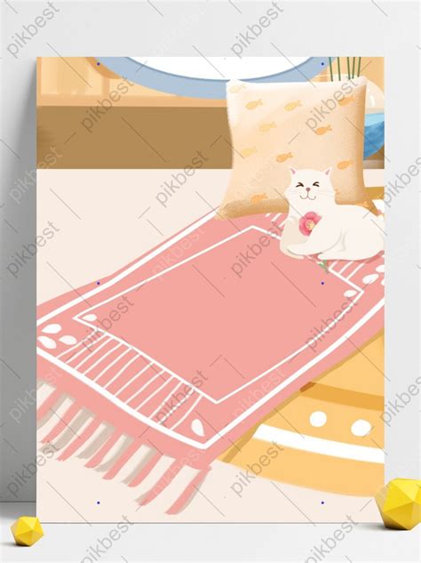 Cute Cartoon Bedroom Home Illustration Background Backgrounds | PSD ...