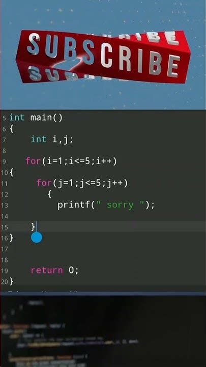 Sorry In Square Pattern In C Programming Basic Of C Language