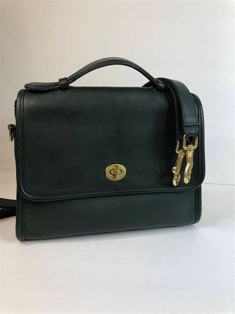 Vintage Coach Coach Court Coach Bag Dark Green 9870