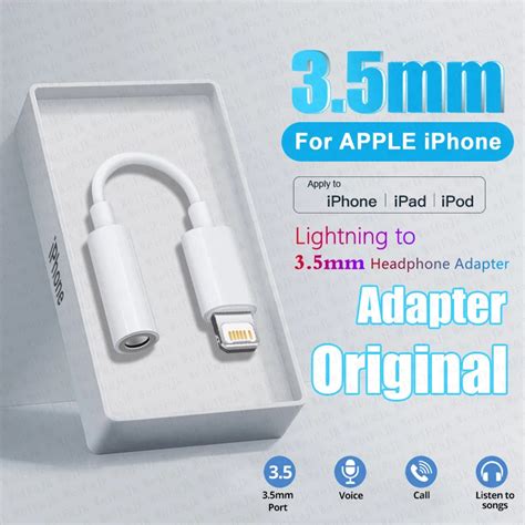 Apple Original Rel Mpago A 3 5mm Jack Aux Cable Auricular Adaptador