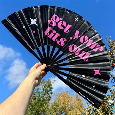 Get Your Tits Out Fan Drag Fan Clack Fan Festivals Drag Queen Etsy
