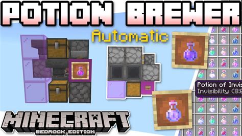 Minecraft Bedrock Tiny Potion Brewer Automatic Tutorial Mcpe