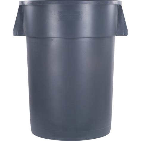 34104423 Bronco™ Round Waste Bin Trash Container 44 Gallon Gray