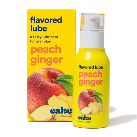 Hello Cake Flavored Lube Peach Ginger Edible Water Based For Oral Sex