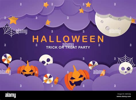 happy Halloween banner, Halloween party invitation. Halloween ...