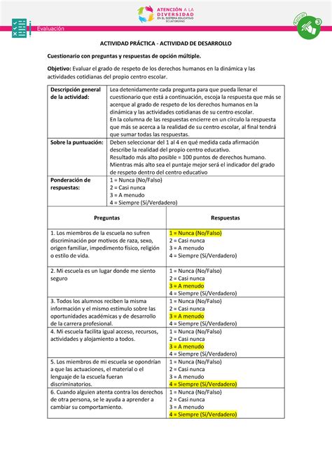 Evaluar El Grado De Respeto De Los Derechos Humanos ACTIVIDAD PR