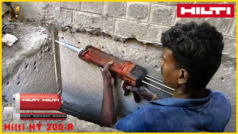 Rebar Grouting Hilti HY 200 In Apartments Shri Hamsha Demolisher