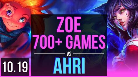 Zoe Vs Ahri Mid 3 Early Solo Kills 700 Games Triple Kill Kda 12