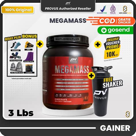 Jual PROVUS MEGAMASS 3 Lbs Mega Mass Susu Gainer Protein HALAL BPOM