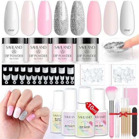 Amazon Saviland Acrylic Nail Kit Starter Clear Pink Nude Acrylic