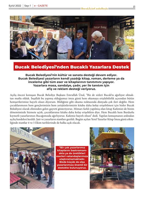 Bucak Belediyesi e Gazete Eylül Sayısı bucak bel tr