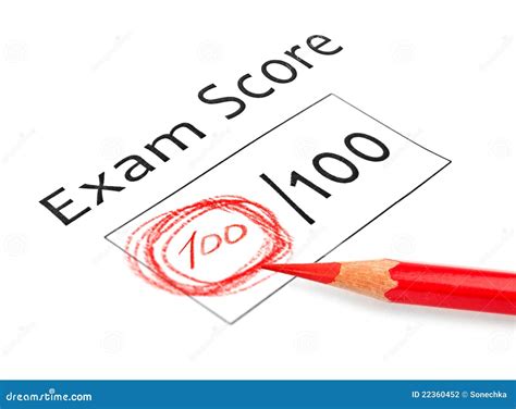 Final Exam Marked with 100 Stock Photo - Image of paper, performance ...