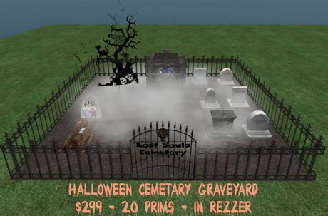 Second Life Marketplace - Boxed Halloween Cemetary Graveyard