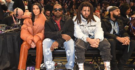 J Cole And Kanye West Sat Together At Nba All Star Game