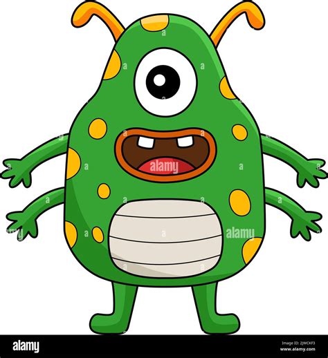 One Eyed Monster Cartoon Colored Clipart Stock Vector Image And Art Alamy