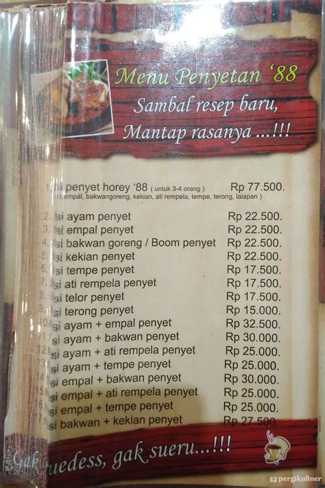 Selalu Diperbarui Menu Kafetien 88 Pabean Cantian Surabaya