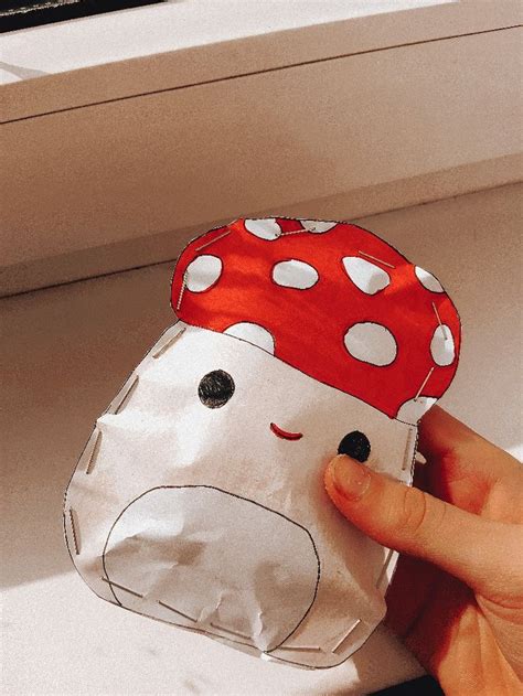 Paper Squishmallow Mushroom Paper Dolls Diy Squishies Diy Paper