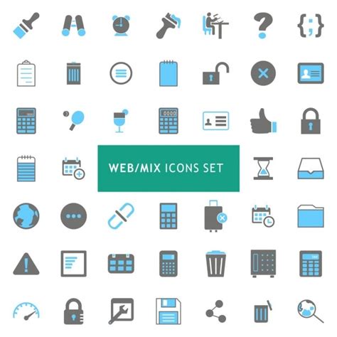 Web icon set Vector | Free Download