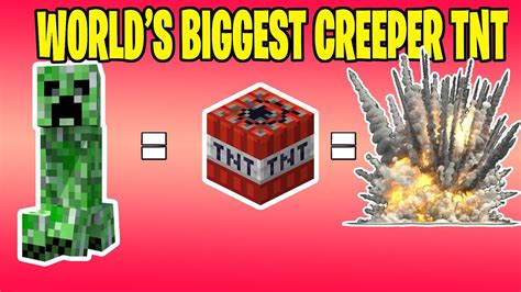 Minecraft Worlds Biggest Creeper Tnt Blast Gaming Tak Youtube