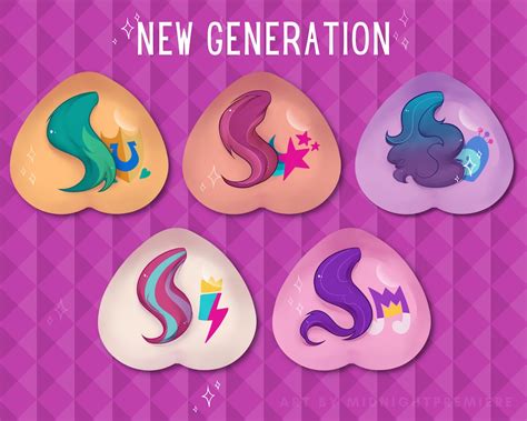 New Generation Cutie Mark Buttons MLP Friendship is Magic Pinback Pin ...