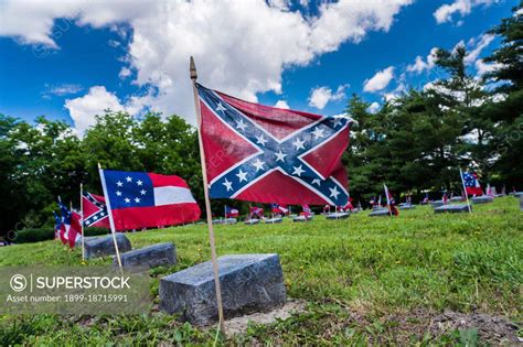 Confederate Memorial State Historic Site with confederate flags on ...