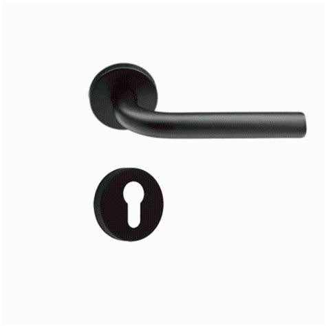 Poign Es Et Fonction Sur Rosace Ronde L Line Inox Noir Mat Trou De