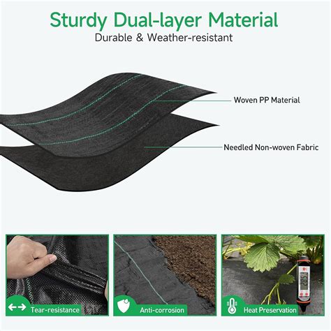 Long Lasting Reliable Professional Grade Dual Layer 3 5oz Weed Barrier Landscape Fabric