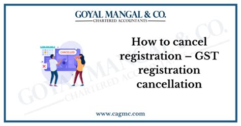 How To Cancel Gst Registration Gst Registration Cancellation