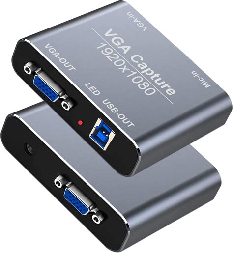 VGA Capture Karte VGA auf USB Aufnahmegerät mit Mikrofon Eingang