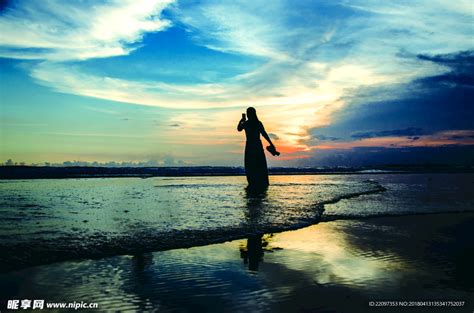 巴厘岛旅游库塔海滩夕阳摄影图 国外旅游 旅游摄影 摄影图库 昵图网nipic