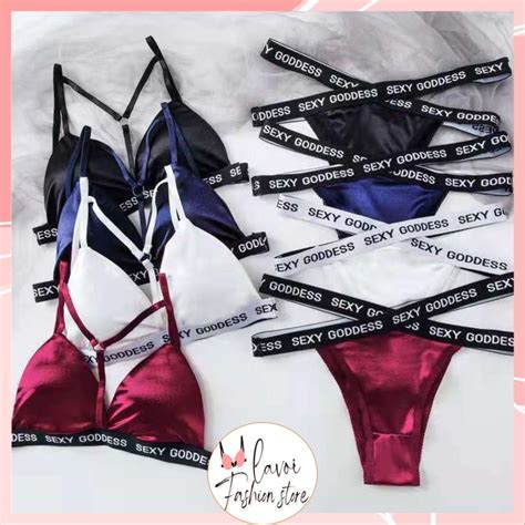 LAVOI BS SET LINGERIE BAHAN SATIN PREMIUM IN BRA DAN CD SET BIKINI SATIN LINGERIE