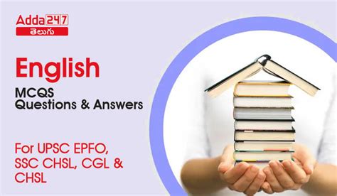 English MCQs Questions And Answers 3rd April 2023 For UPSC EPFO SSC